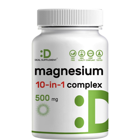 Deal Supplement - Magnesio  10 in 1 - Complex   500 mg, 240 Cápsulas