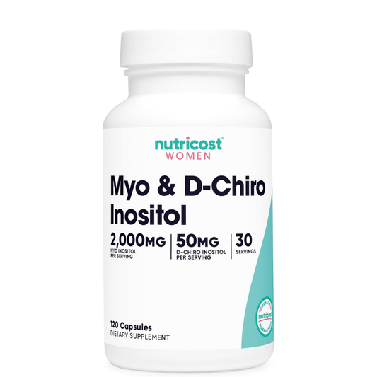 Nutricost Myo Inositol y D-Chiro Inositol para mujeres 2000mg, 120 cápsulas