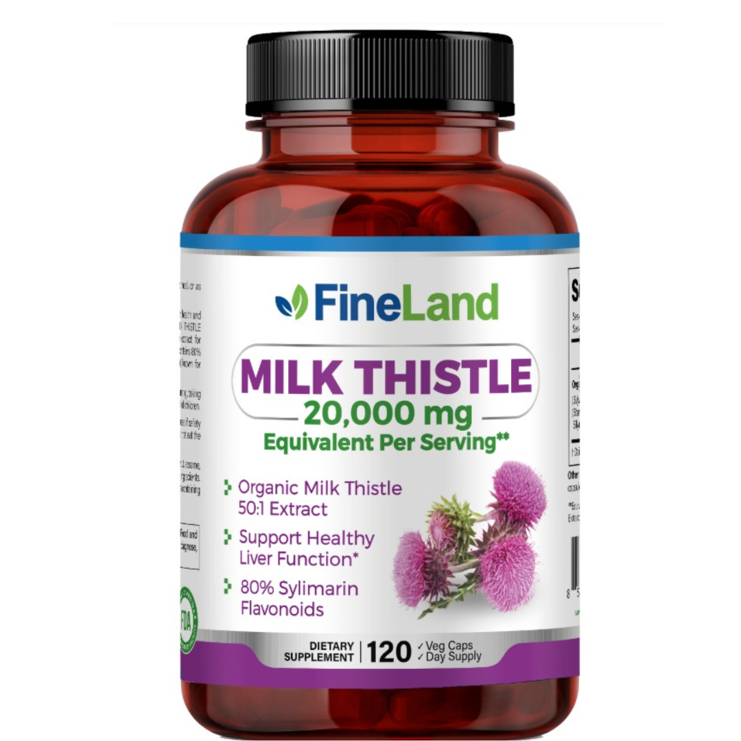 Milk Thistle 20,000 mg  Fineland , 120 Capsulas