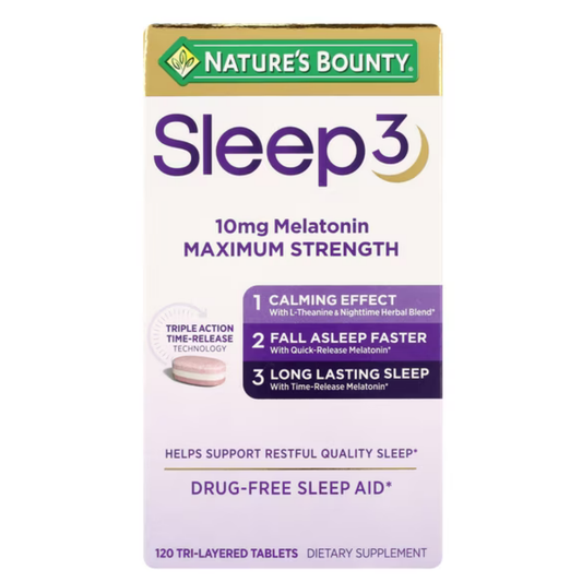 Sleep3 Melatonina 10 mg Nature's Bounty - 120 Tabletas