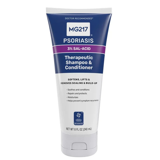 Champú y acondicionador MG217 3% SAL-ACID para la psoriasis del cuero cabelludo 240ml