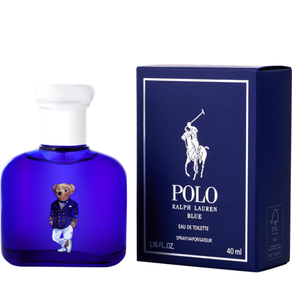 Ralph Lauren -  Polo Blue Bear Eau de Toilette para hombre, 40ml edicion limitada