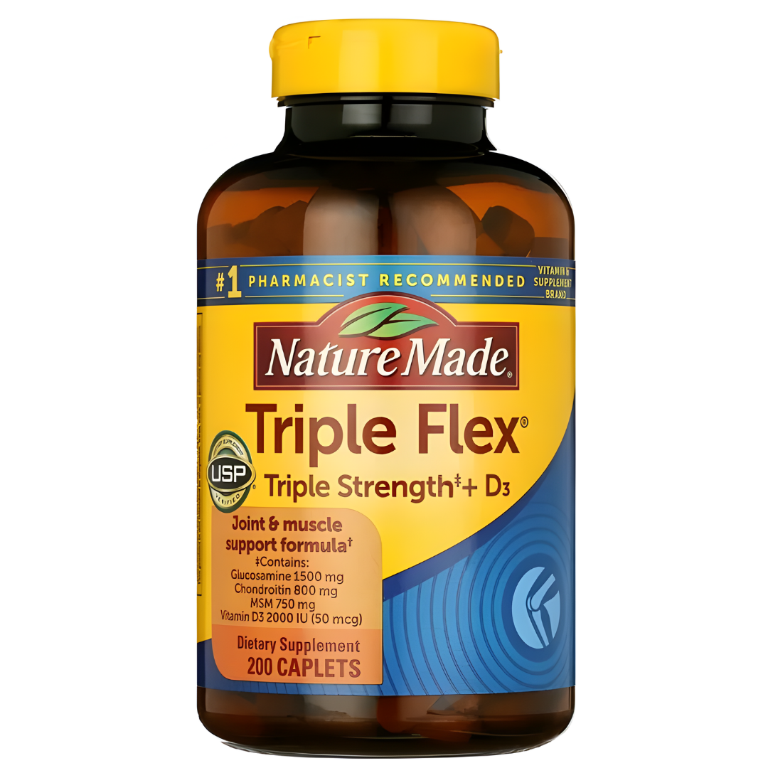 Nature Made TripleFlex Triple Strength + D3, 200 Caplets