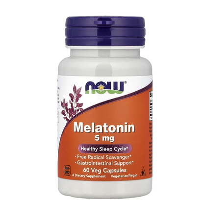 Melatonina 5mg ,  tabletas/cápsulas - Now