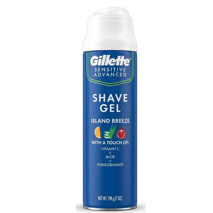 Gillette Sensitive Plus Island Breeze sin alcohol, sin colorantes, sin parabenos 198 gr