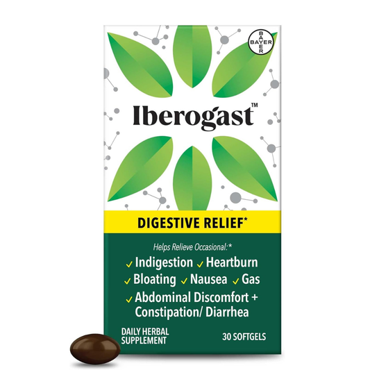 Iberogast - alivio herbario de los trastornos estomacales, 30 softgels