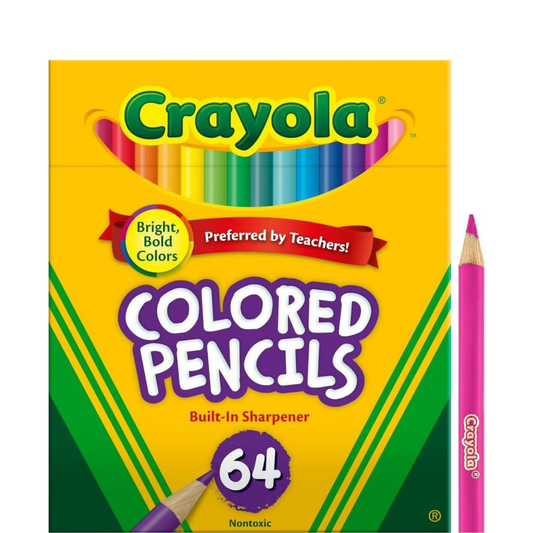 Crayola , 64 lápices de colores cortos