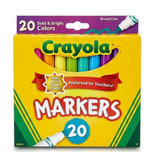 Marcadores de punta gruesa Crayola, paquete de 20 unid