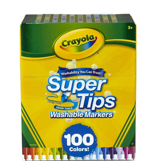 Crayola Supertips , juego de 100 plumones lavables Deluxe Limited Edition
