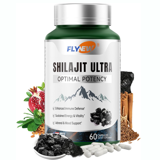 Fly New Shilajit con Ácido Fúlvico Natural y L-Arginina, 60 capsulas