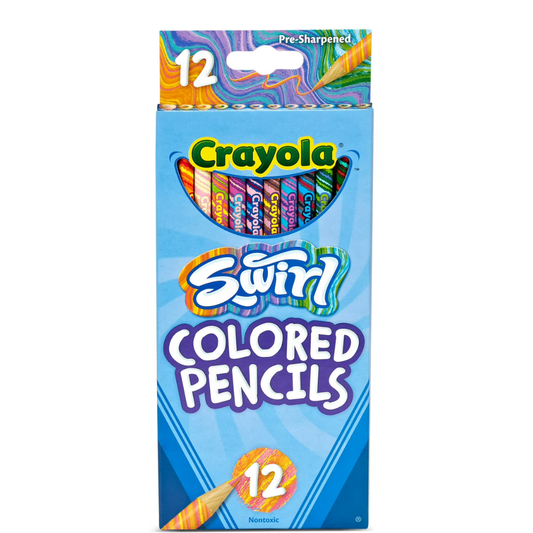 CRAYOLA Lápices de colores en espiral – Colores surtidos (paquete de 12)