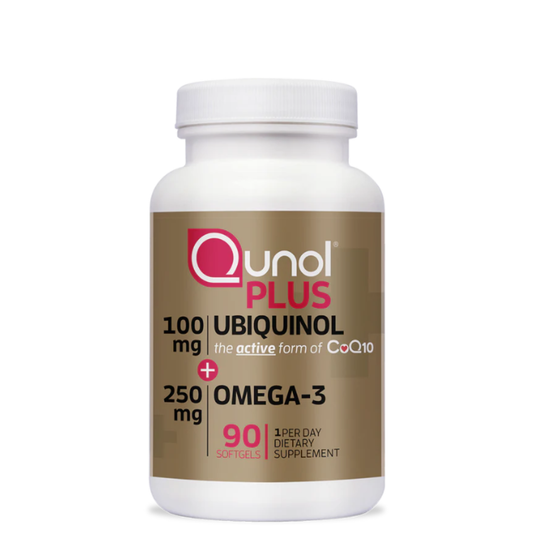 Ubiquinol 100 mg + Omega-3 250 mg Qunol Plus - 90 Capsulas Blandas