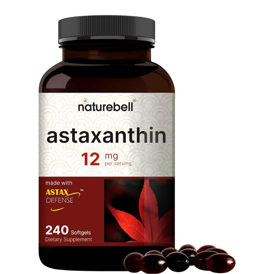NatureBell Astaxantina de 12 mg, 240 Cápsulas .