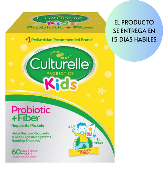 Culturelle Suplemento alimenticio de fibra y probióticos para niños 60uni