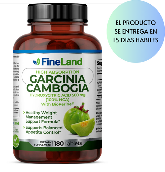 Garcina Cambogia hydroxyxicitric 500mg , Bioperine Fineland - 180 tabletas