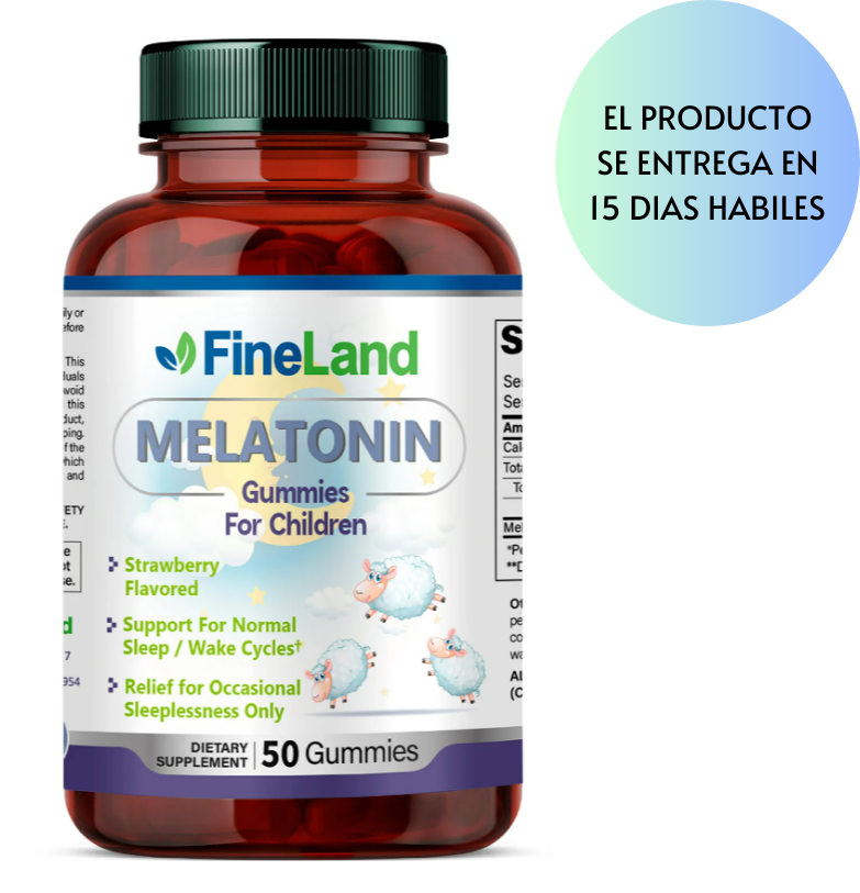 Melatonina para niños Fineland , 50 gummies