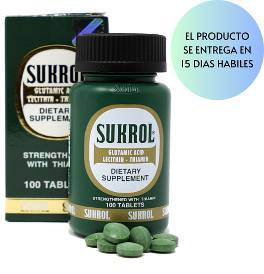 Sukrol, Ácido Glutámico, Lecitina y Thiamin, 100 tabletas