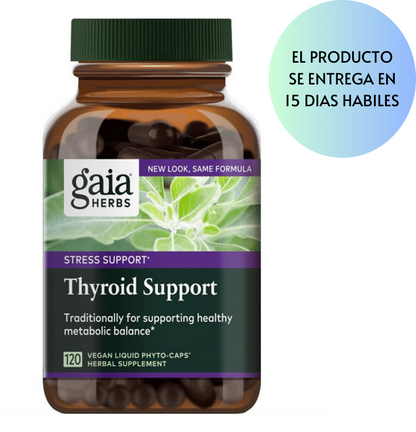 Gaia Herbs -Thyroid Support capsulas  fito-líquidas veganas