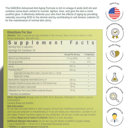 Glisodin Advanced Anti-Aging , 90 Capsulas
