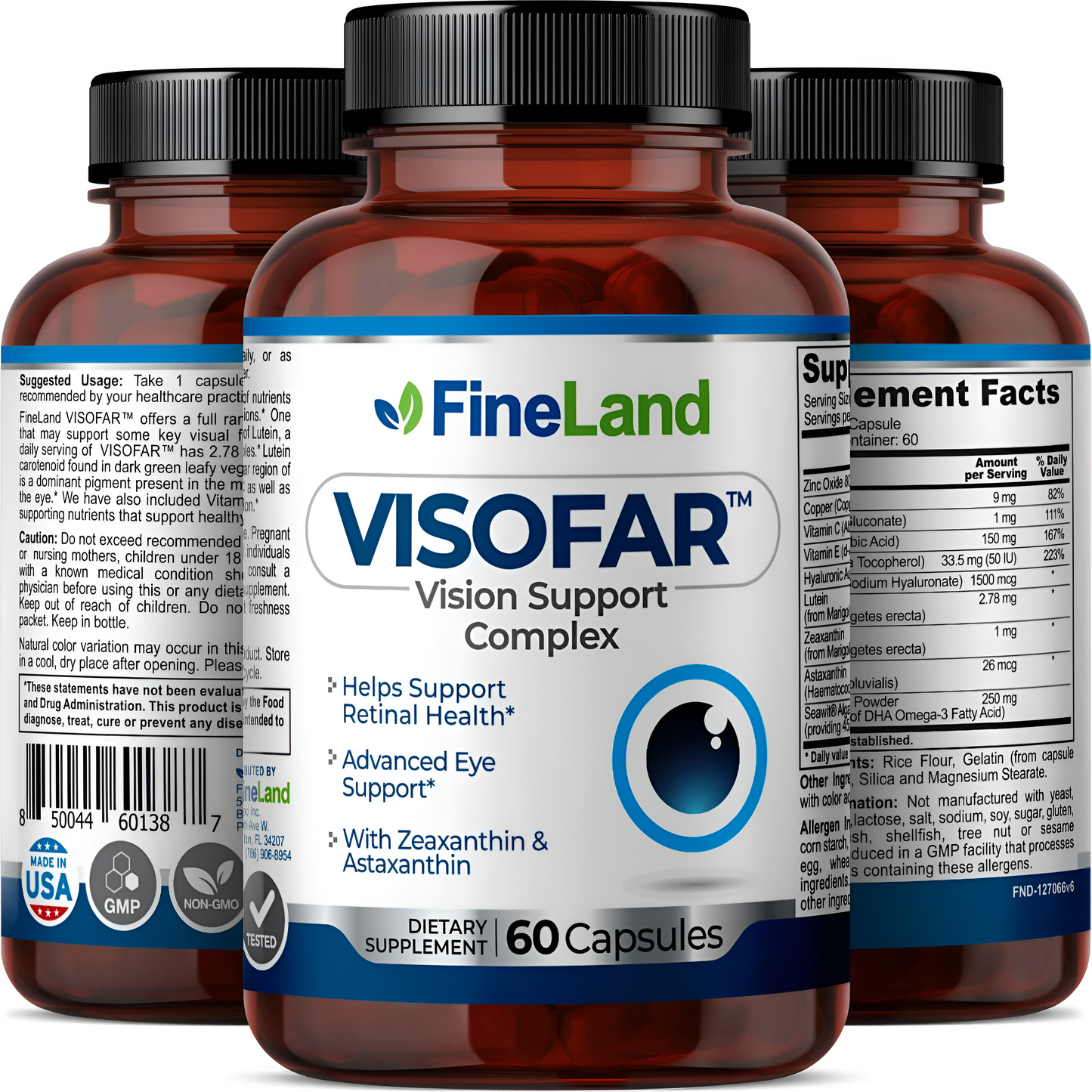 Visofar vision support complex - Fineland, 60 capsulas