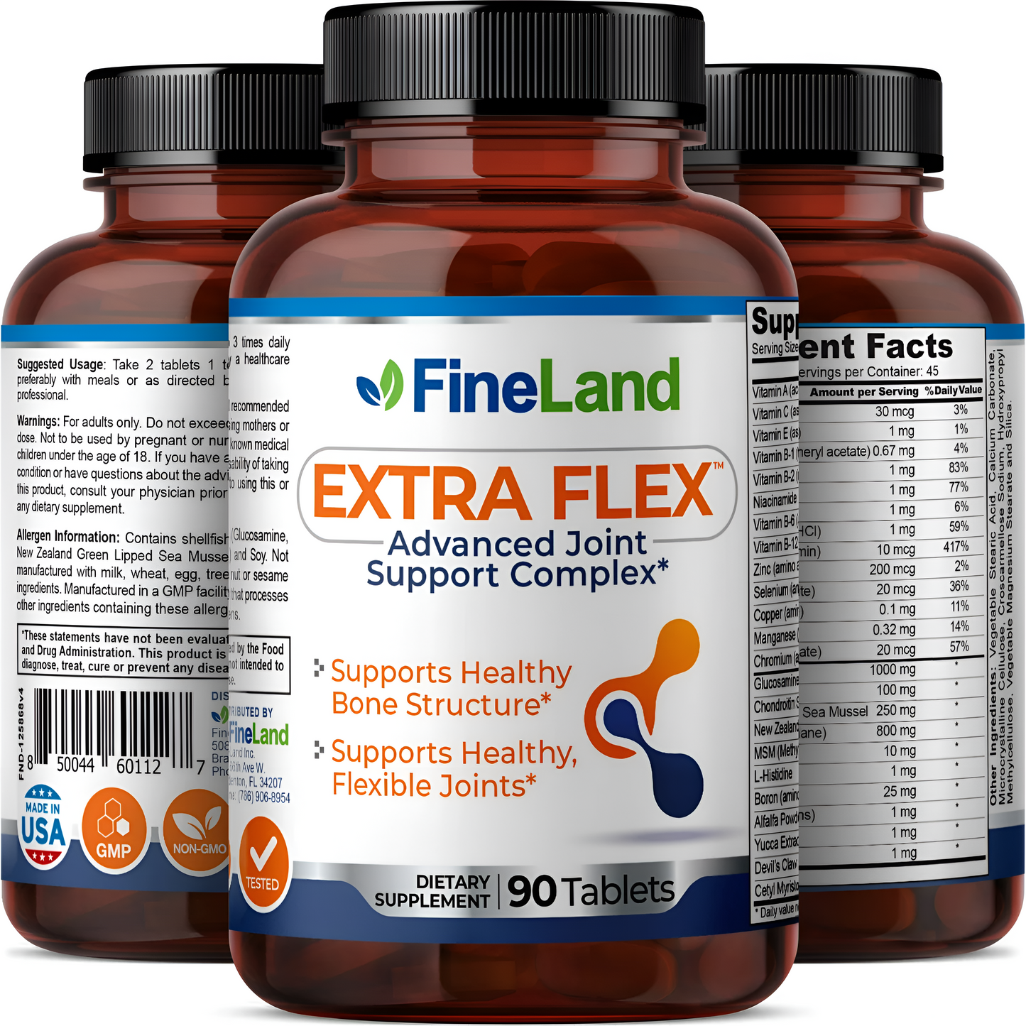 Extra Flex FINELAND 90 tabletas advanced joint