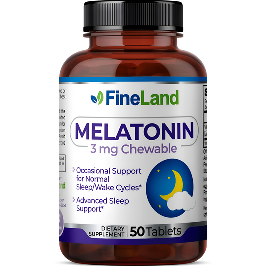 Melatonin 3mg masticable Fineland , 50 tabletas