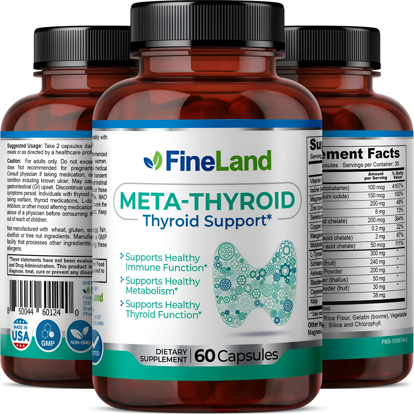 Fineland , Meta-Thyroid - 60 capsulas