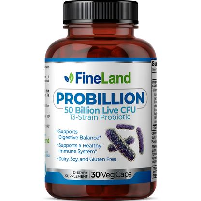 Probillion Fineland  50 billones de CFU vivas , 30  Capsulas