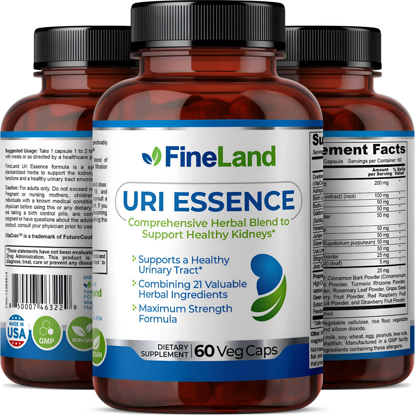 Uri Essence - Fineland , 60 capsulas