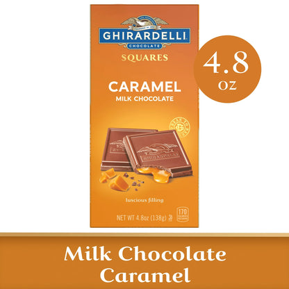 GHIRARDELLI Barra de Cuadrados de Chocolate con Leche y Caramelo - 138g