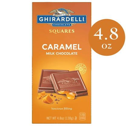 GHIRARDELLI Barra de Cuadrados de Chocolate con Leche y Caramelo - 138g