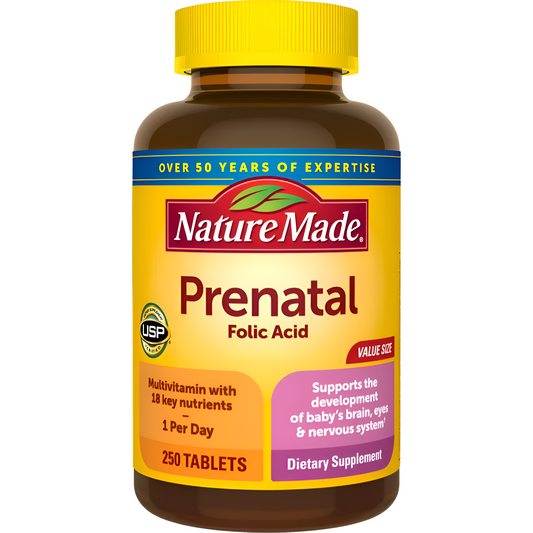 Nature Made Multivitamínico Prenatal con Ácido Fólico 250 Tabletas