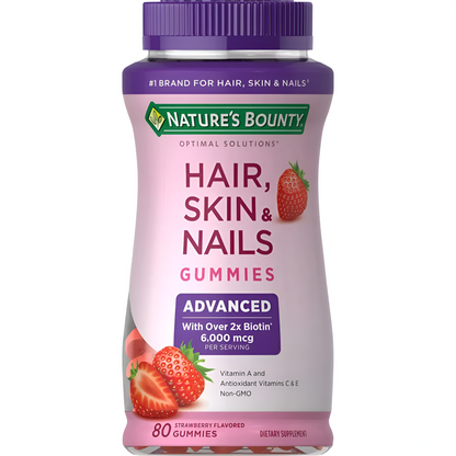 Hair, Skin & Nails con Biotin 2500 mcg , Gummies Nature´s Bounty