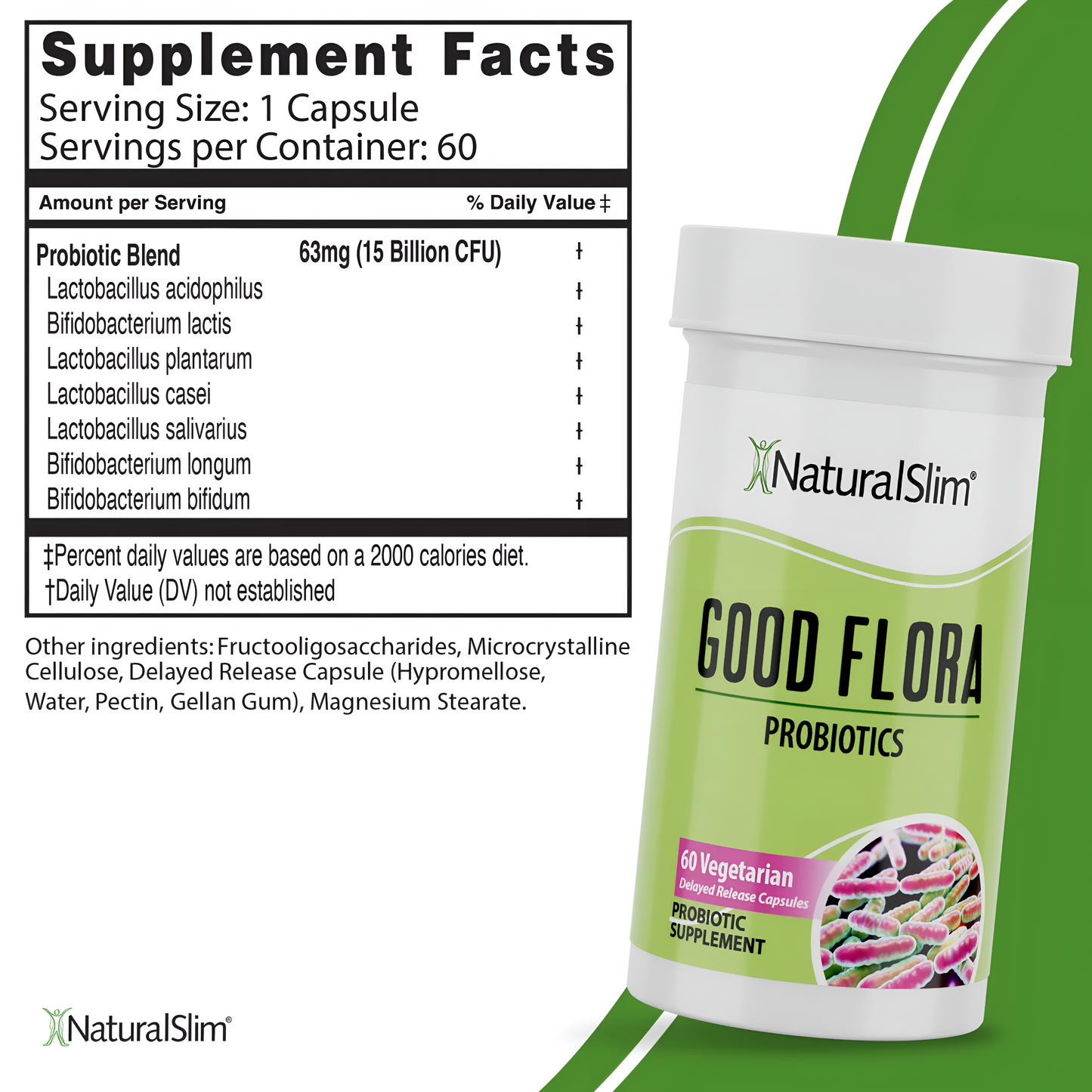 Good Flora™- Probiotics - Natural Slim  60 Capsulas