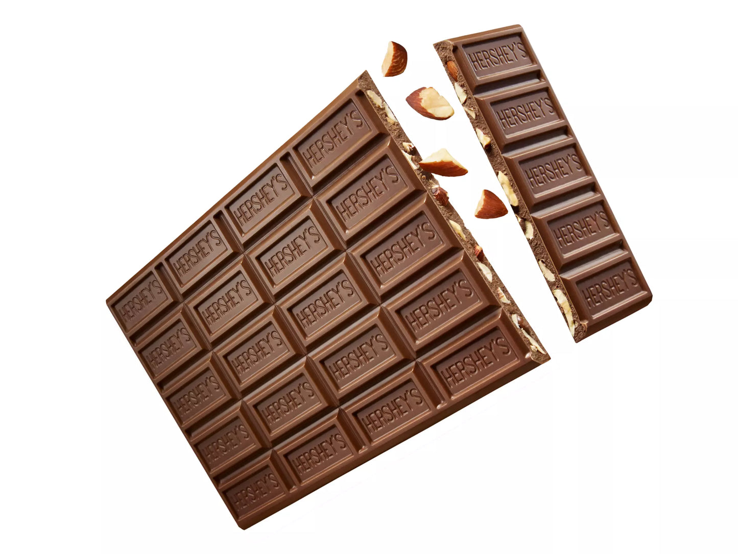 Hershey's Milk Chocolate with almonds GIANT - 25 piezas, 208g - 170 calorías por 4 piezas