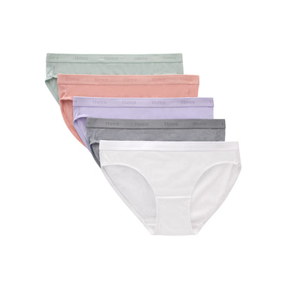 Ropa interior tipo bikini supersuave para niñas Hanes Originals, paquete de 5 - talla 16