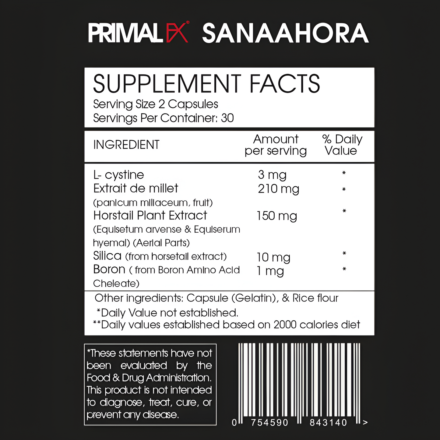 Innerx aumenta el crecimiento del Cabello , 60 Capsulas - PrimalFX