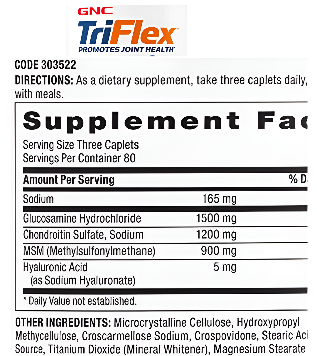 TriFlex Supports Joint Health GNC - Tabletas