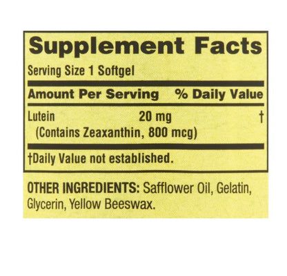 Lutein 20mg  ,90 capsulas - Spring Valley