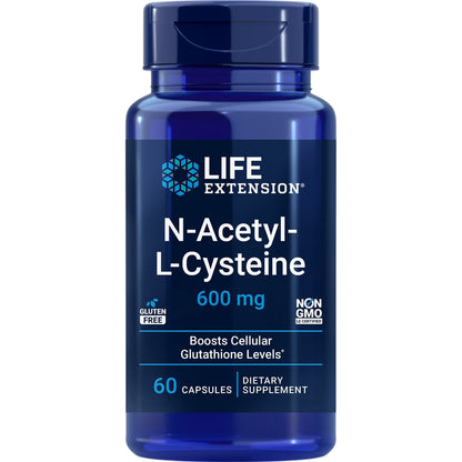 Life extension - N-Acetyl-L-Cysteine (NAC) 600mg 60 cápsulas