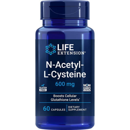 Life extension - N-Acetyl-L-Cysteine (NAC) 600mg 60 cápsulas