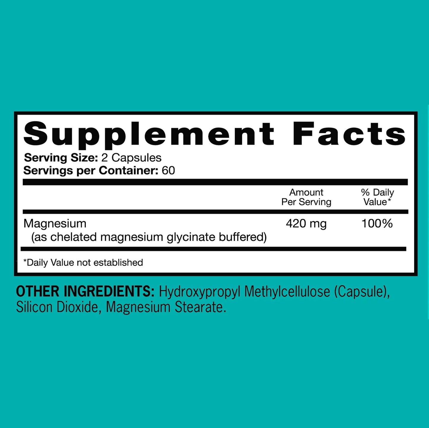 QUNOL Extra strength magnesium 420 mg, 120 capsulas