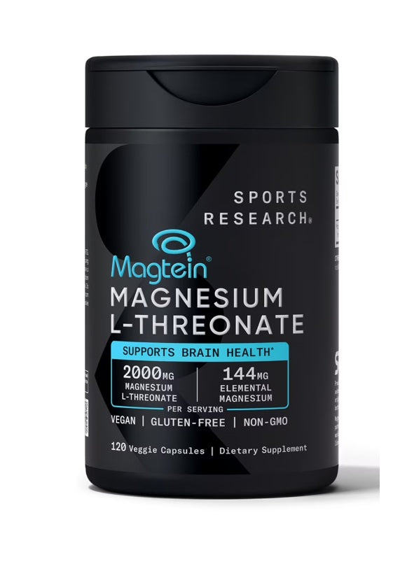 Sports Research  Magtein Magnesium L-Threonate, 120 Capsulas /***