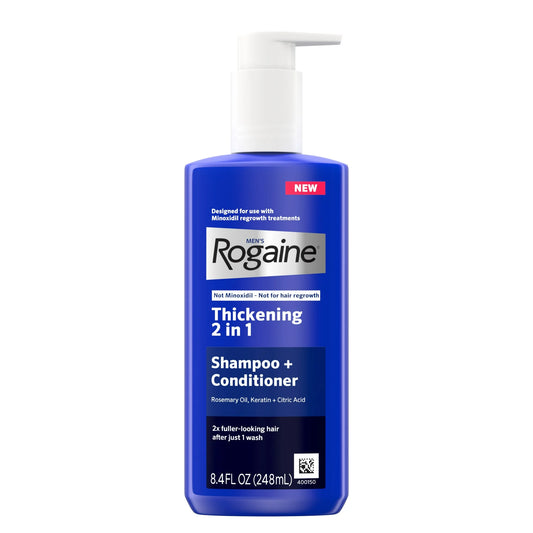 Champú y acondicionador 2 en 1 para cabello engrosado Rogaine para hombres, 248ml