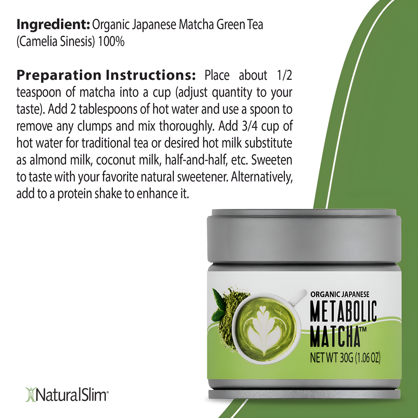 Metabolic Matcha Tea 30g - Natural Slim