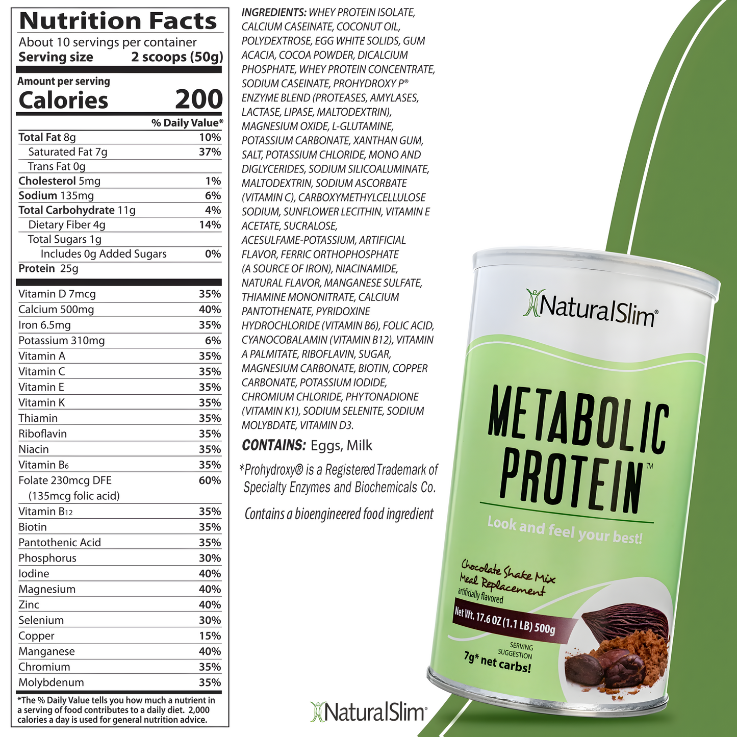 Natural Slim - METABOLIC PROTEIN 500gr