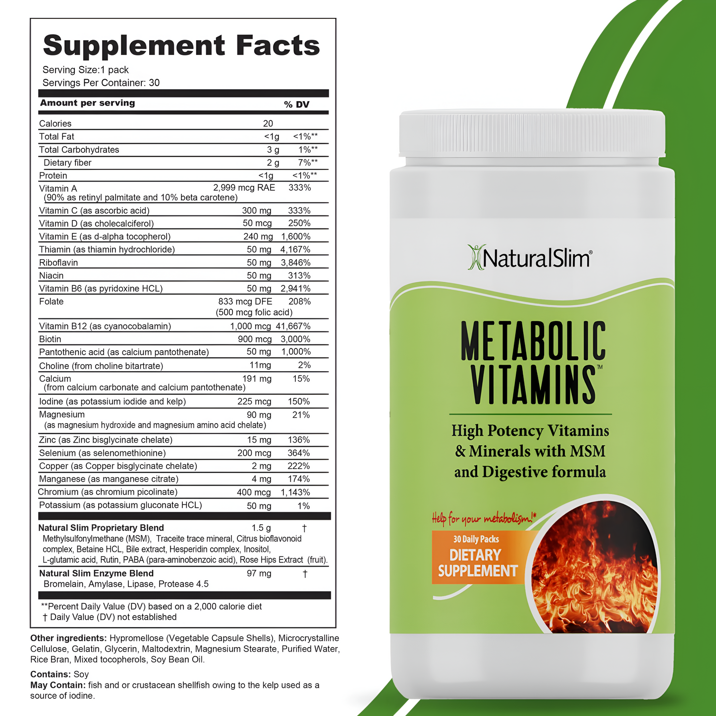 Metabolic Vitamins Natural Slim