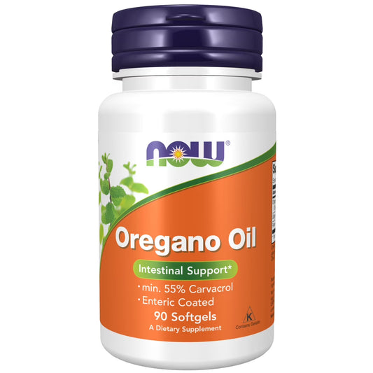 NOW Suplementos, Aceite de orégano con jengibre y aceite de hinojo, 90 Capsulas de Gel.