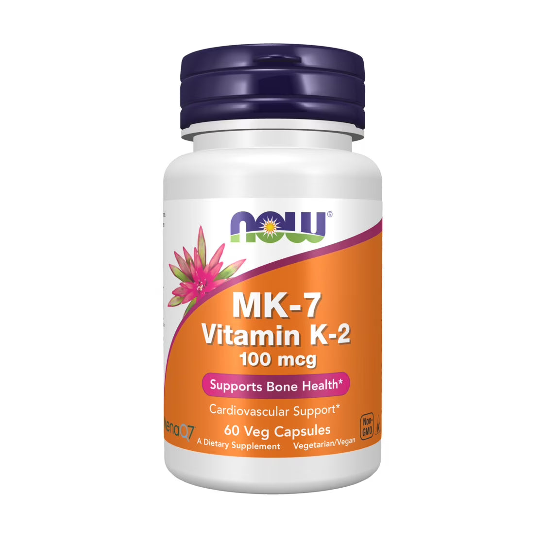 Suplementos de NOW Foods, Vitamina  MK-7 K-2 de 100 mcg, apoyo cardiovascular, veg capsulas