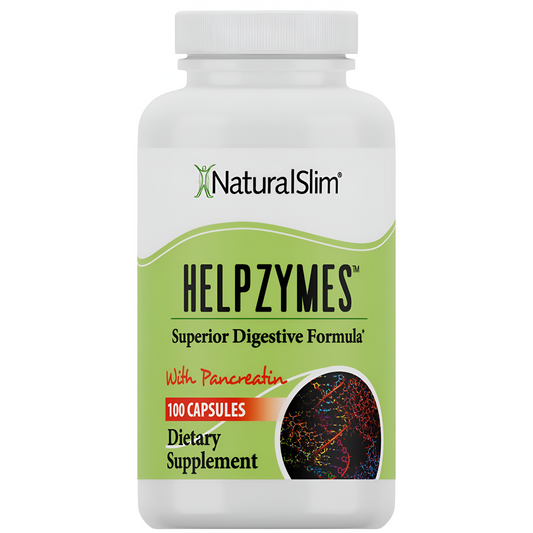 Helpzymes™ - NaturalSlim Enzimas Digestivas con Pancreatina   100 Capsulas